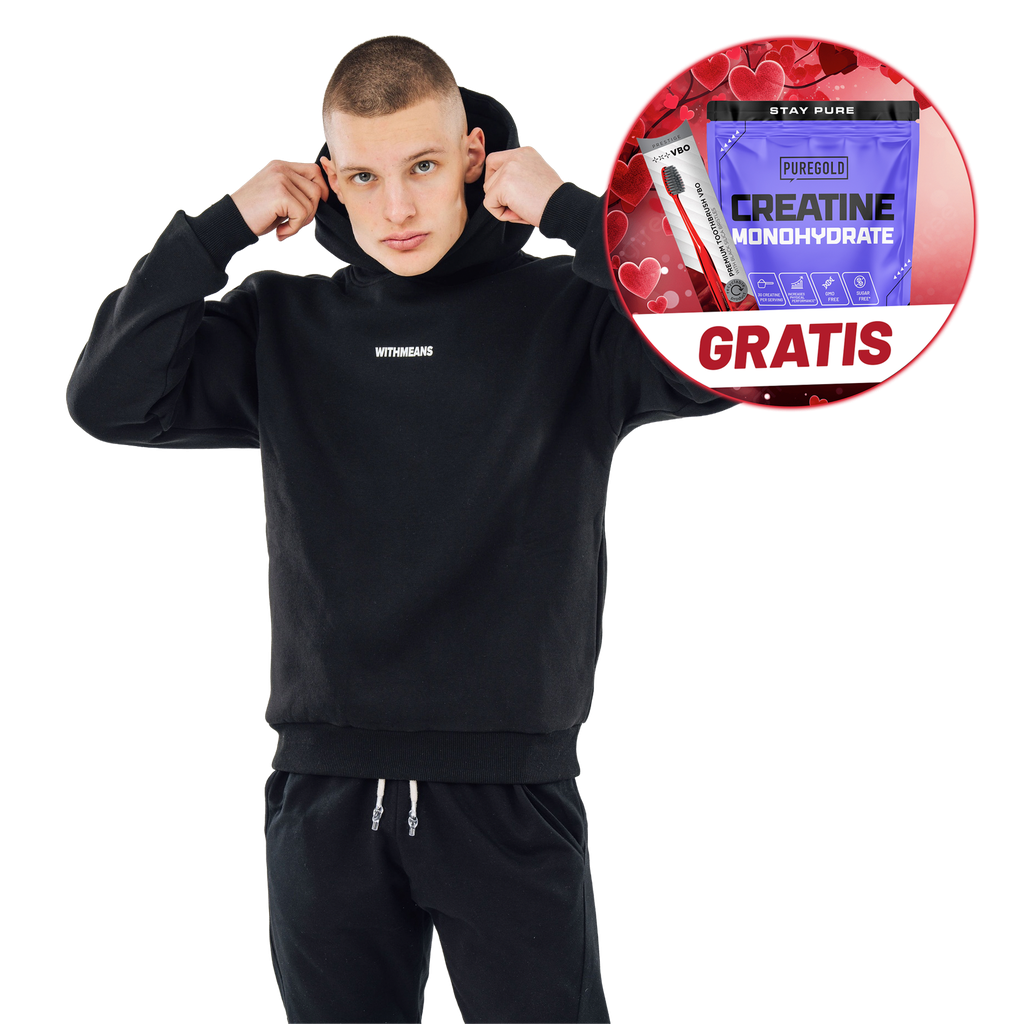 VALENTINOVO ZANJ: Withmeans Hoodie + Creatine, 300g + VBO Prestige zobna ščetka 