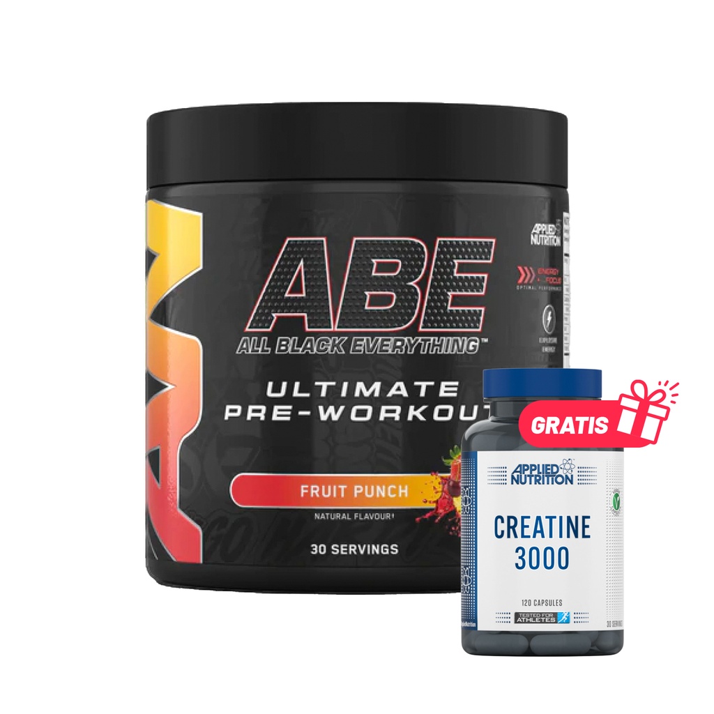 Applied A.B.E. Pre-Workout + GRATIS Applied Creatin, 120 kap.