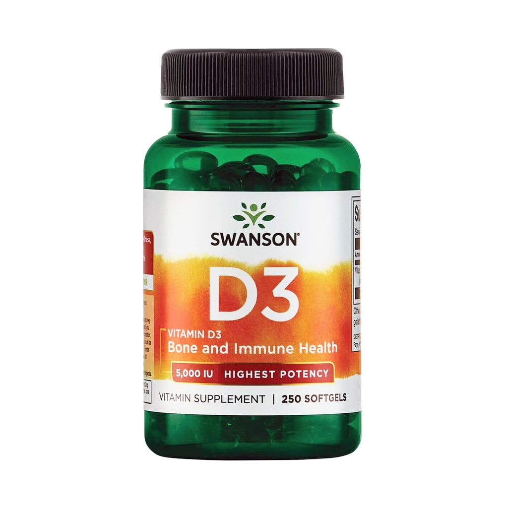 Swanson Vitamin D-3, 5000 IU