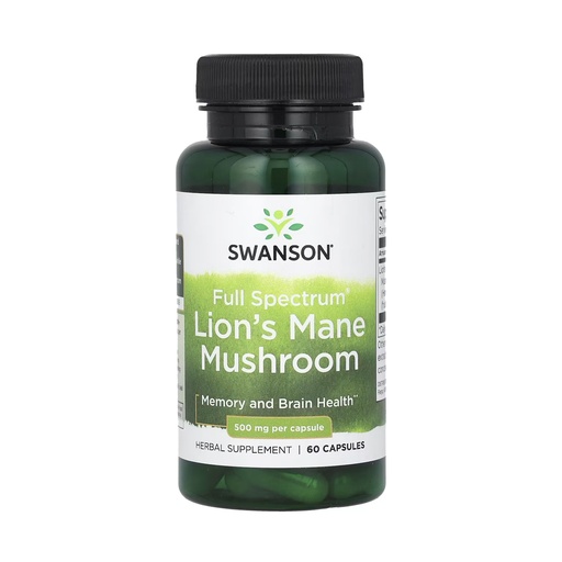 Swanson Full Spectrum Lion's Mane Mushroom, 500mg