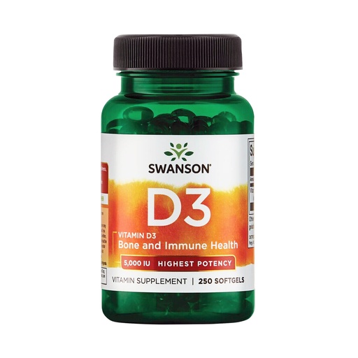 Swanson Vitamin D-3, 5000 IU