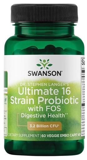 Swanson Ultimate 16 Strain Probiotic with FOS